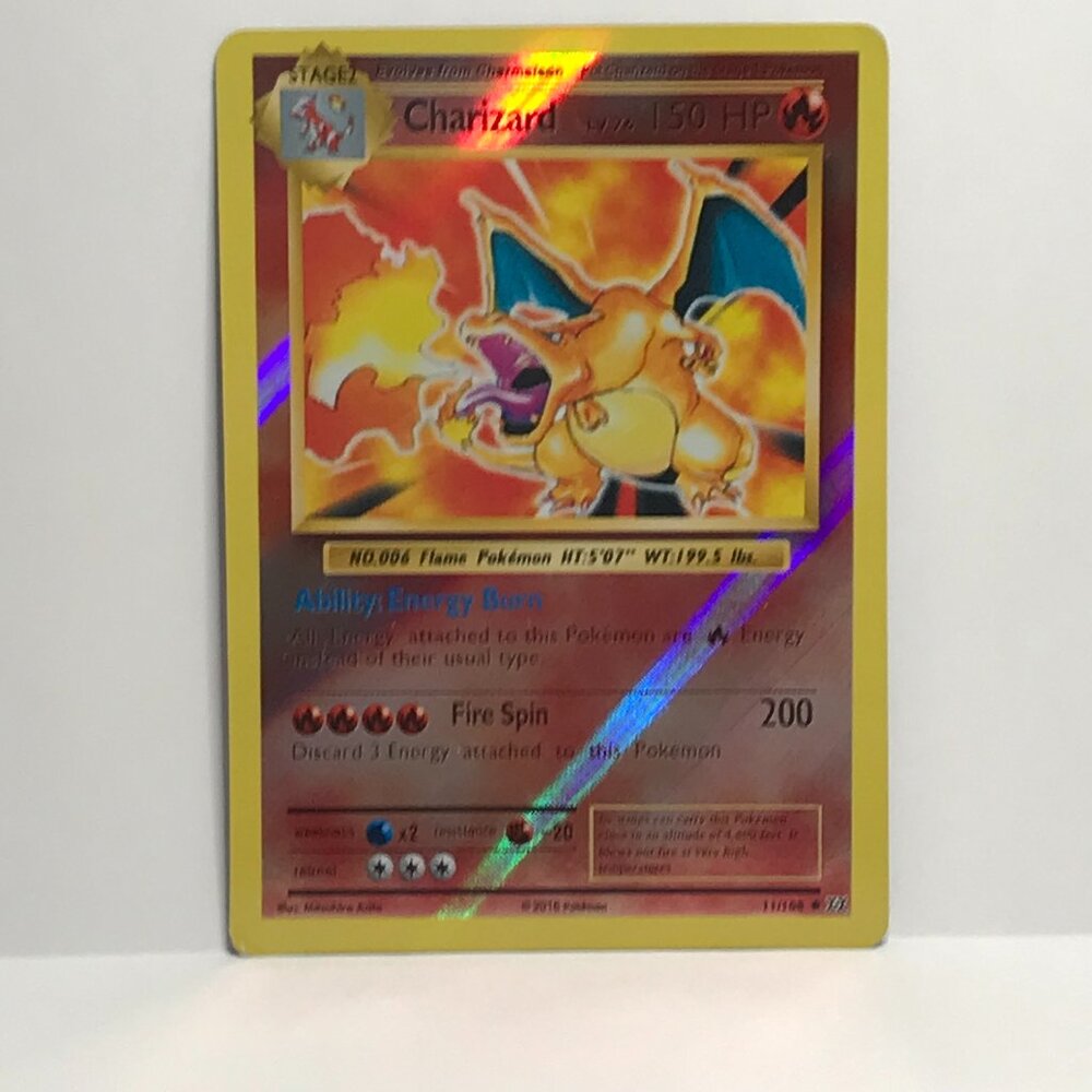 Reverse Holo Pokemon XY Evolutions Charizard  Vertical Miscut 11/108 RP